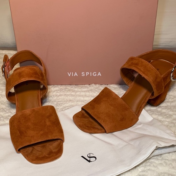 via spiga suede sandals